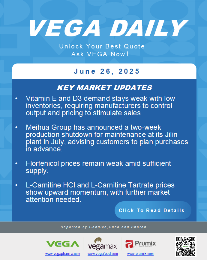 Vega Daily Dated on June 26th 2025 Vitamin Amino Acid APl Food Additives.png